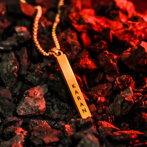 Personalised Cuboid Necklace For Men